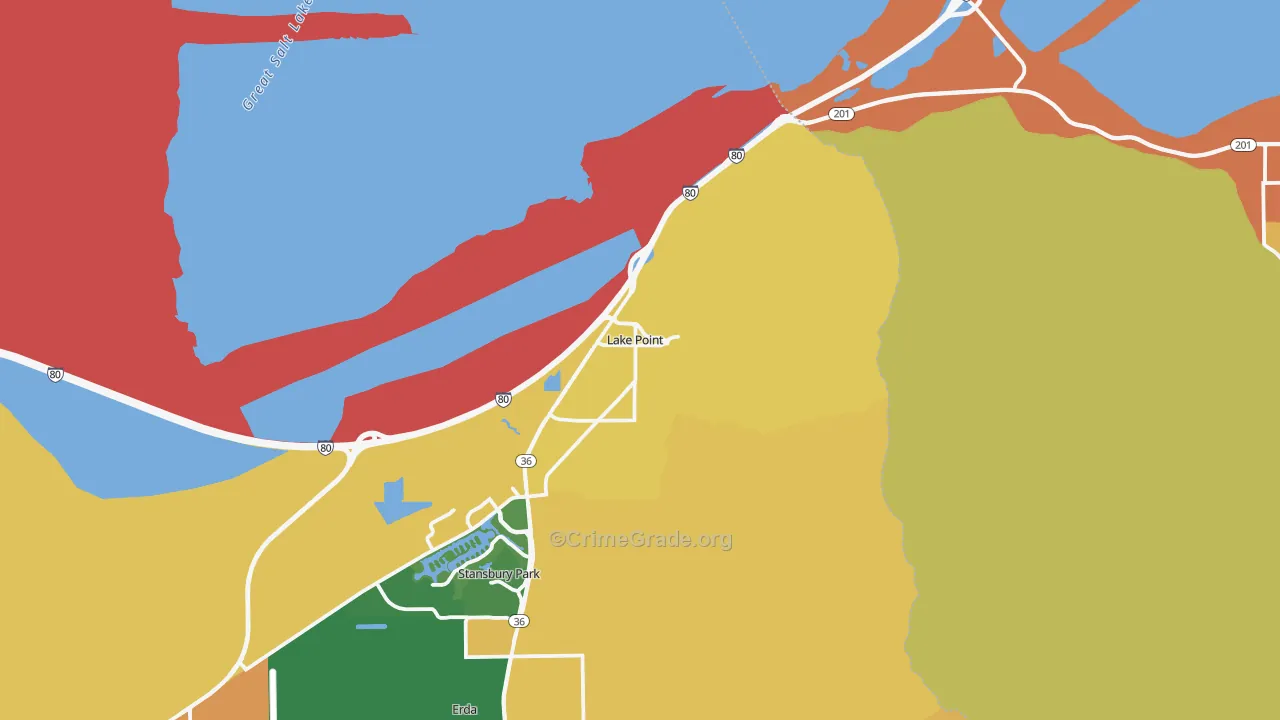 Lake Point, UT Map of Burglary Rates