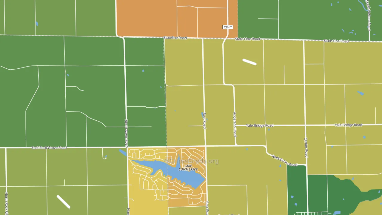 Lake Summerset, IL Map of Burglary Rates