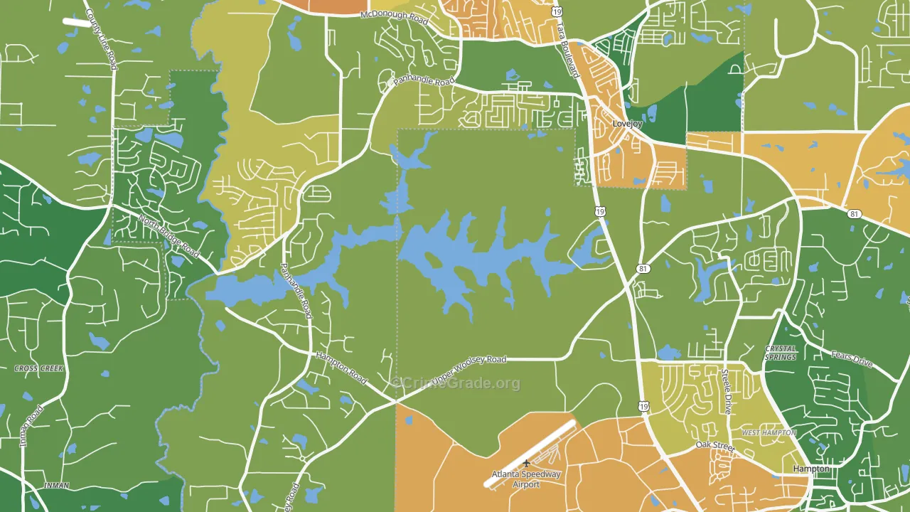 Lake Talmadge, GA Map of Burglary Rates