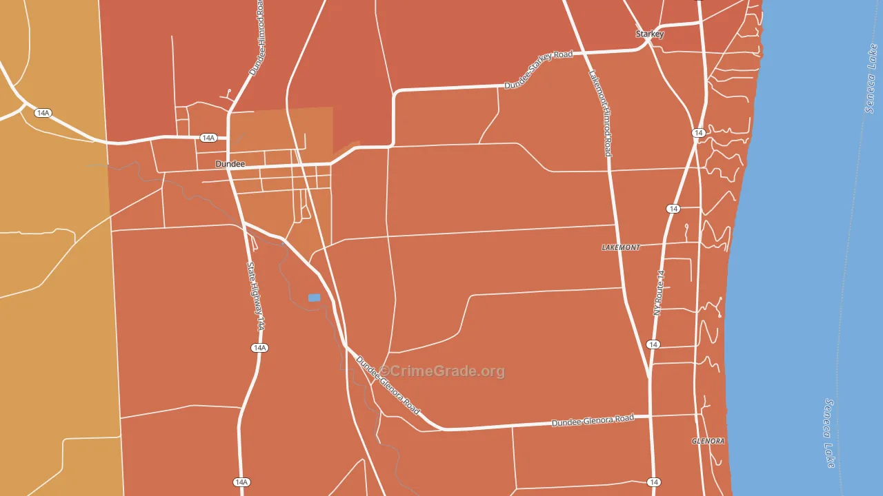 Lakemont, NY Map of Burglary Rates