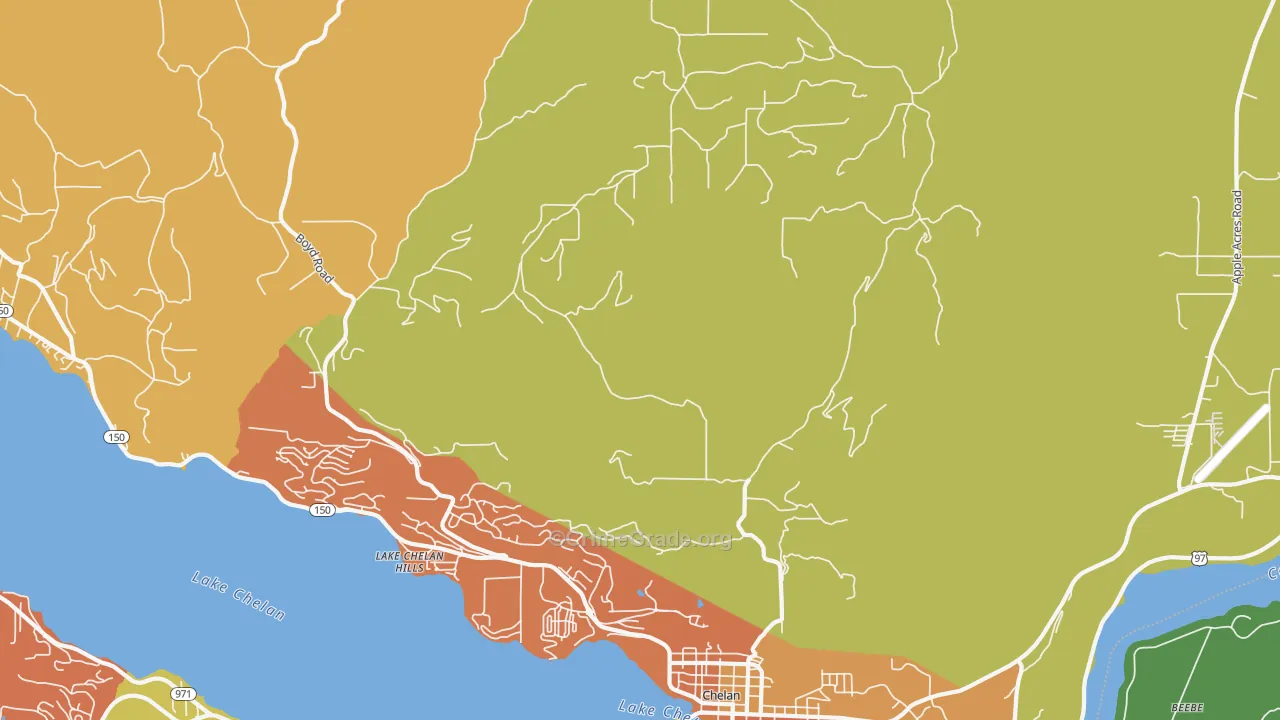 Lakeside, WA Map of Burglary Rates