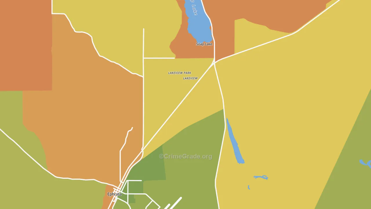 Lakeview Park, WA Map of Burglary Rates