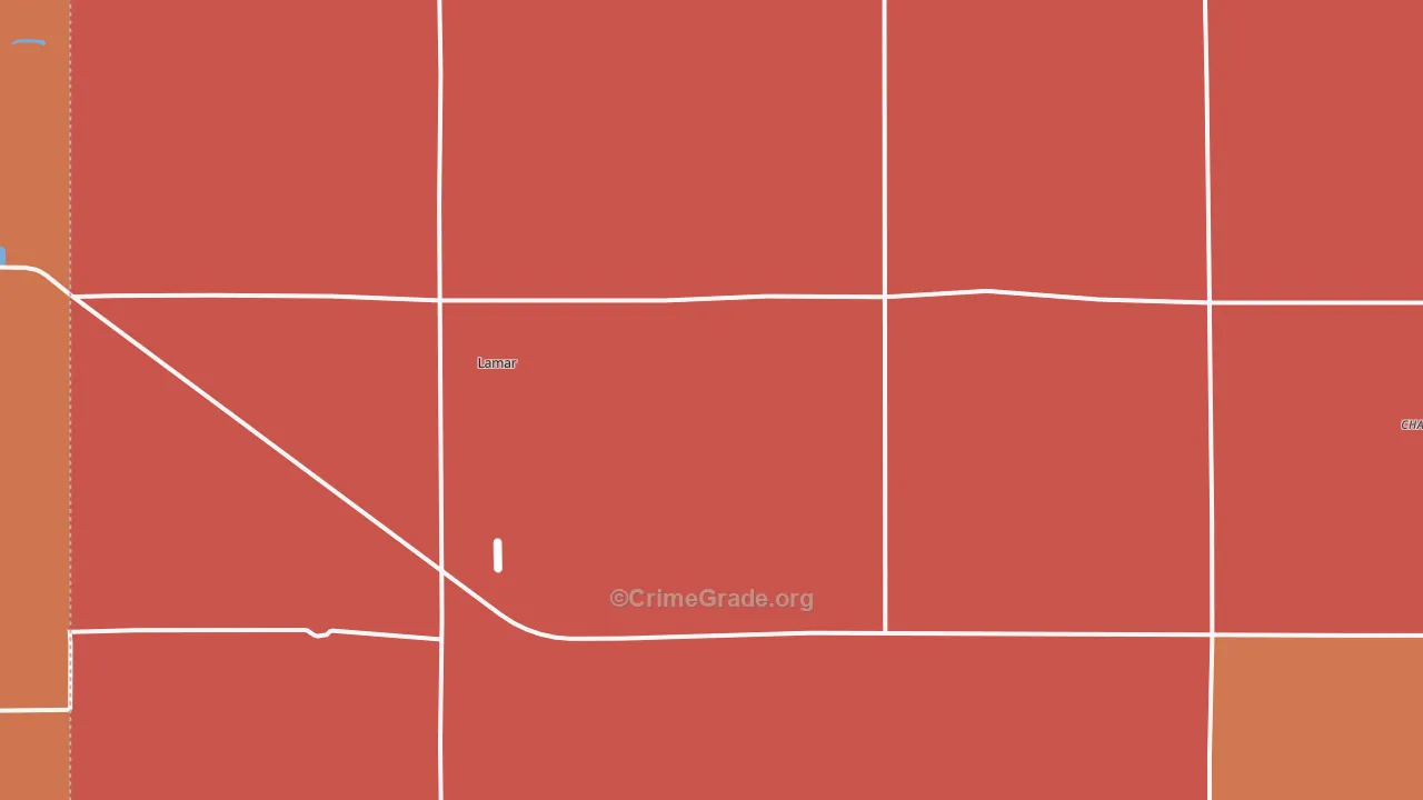 Lamar, NE Map of Burglary Rates