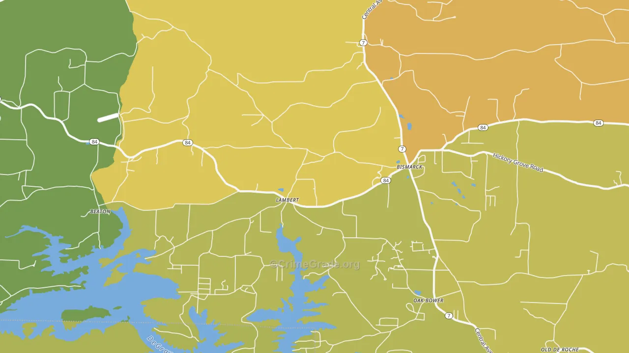 Lambert, AR Map of Burglary Rates