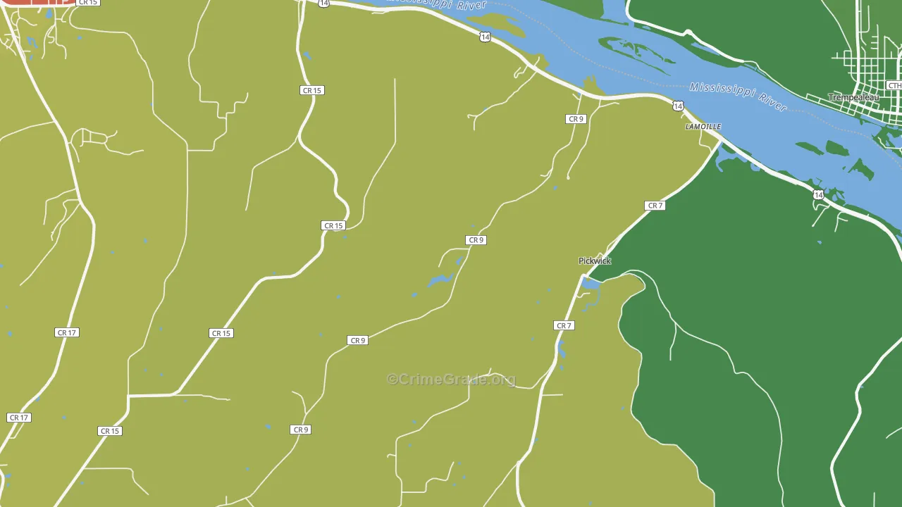 Lamoille, MN Map of Burglary Rates