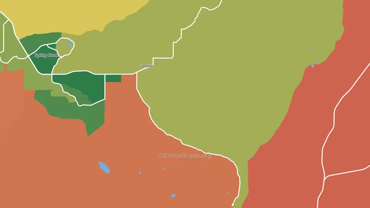 Lamoille, NV Map of Burglary Rates
