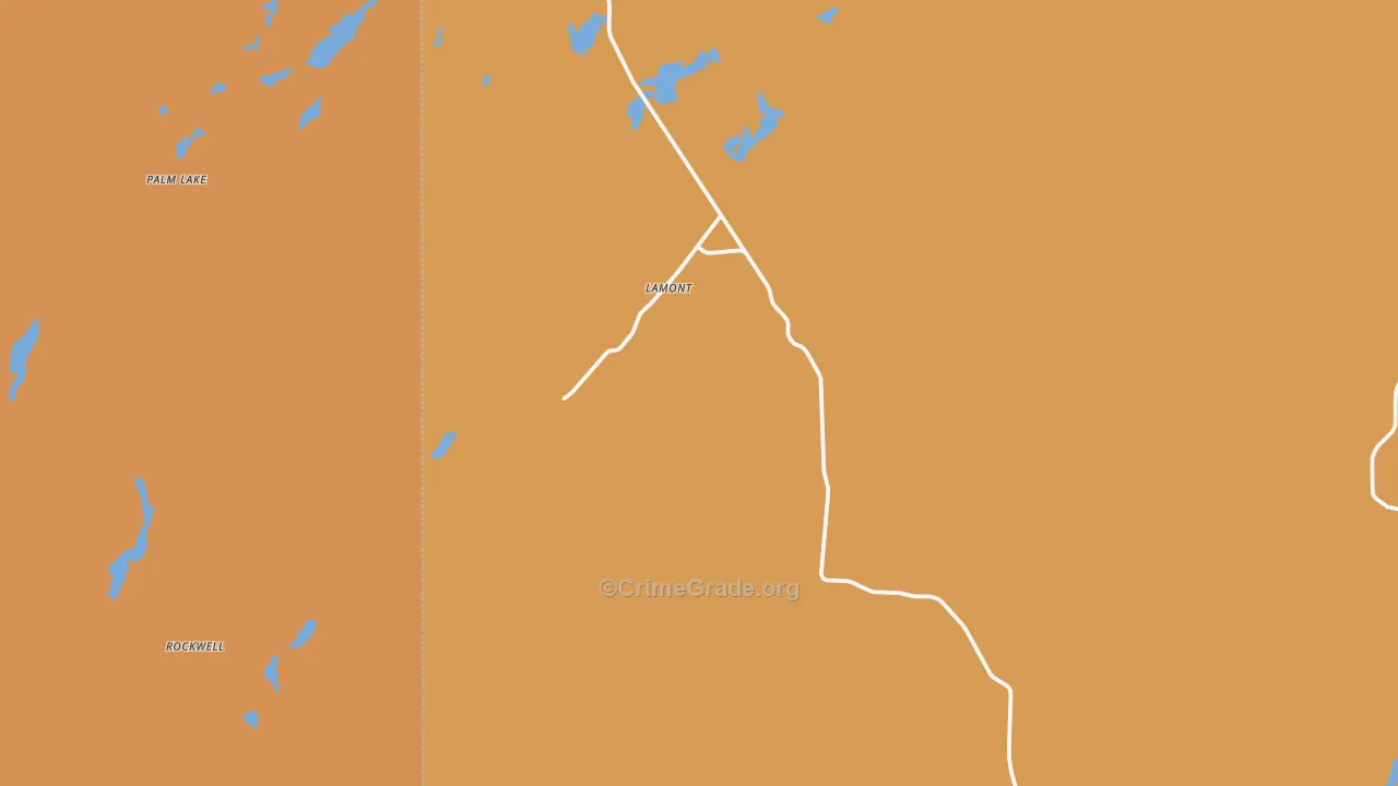 Lamont, WA Map of Burglary Rates