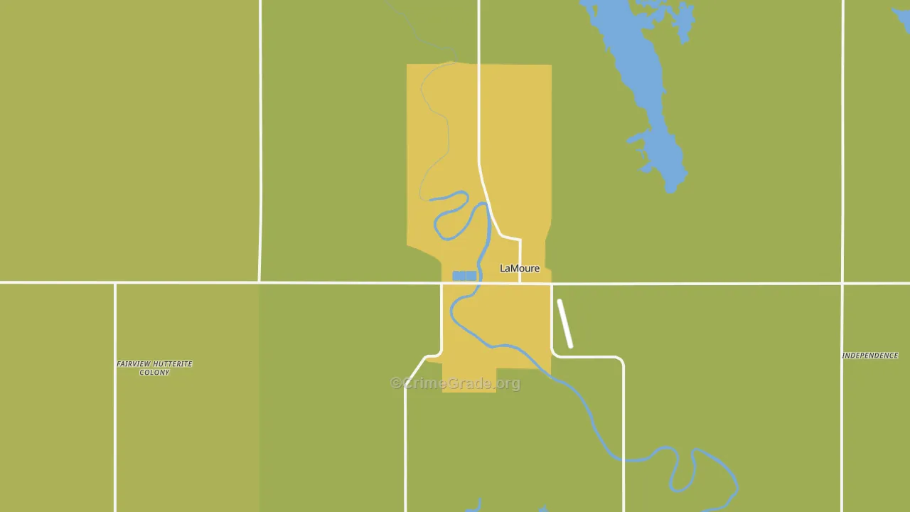 LaMoure, ND Map of Burglary Rates