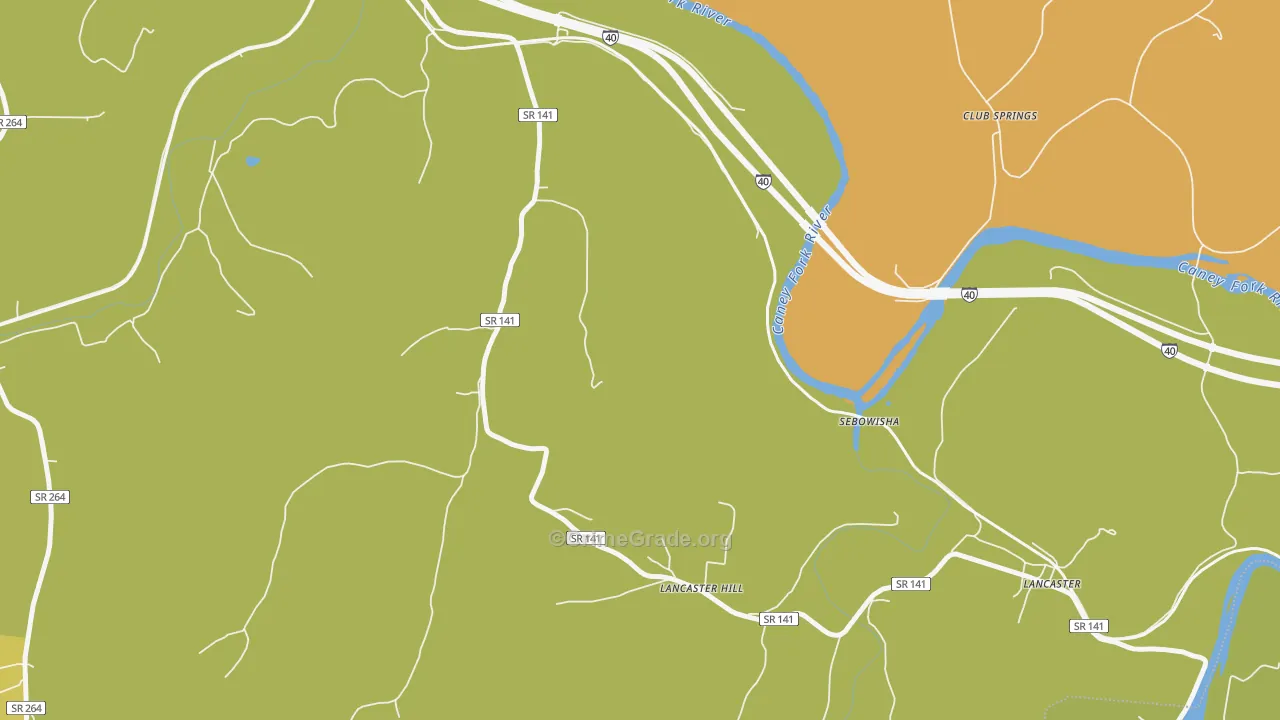 Lancaster Hill, TN Map of Burglary Rates