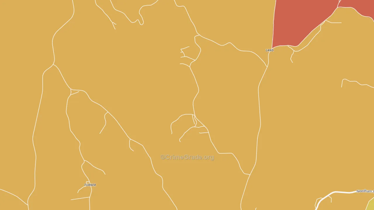 Land, AL Map of Burglary Rates