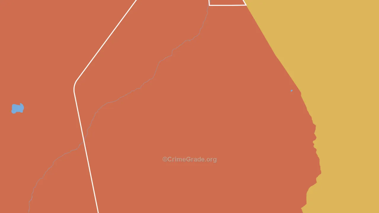 Lander County, NV Map of Burglary Rates