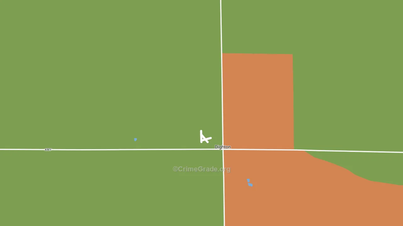 Lane County, KS Map of Burglary Rates