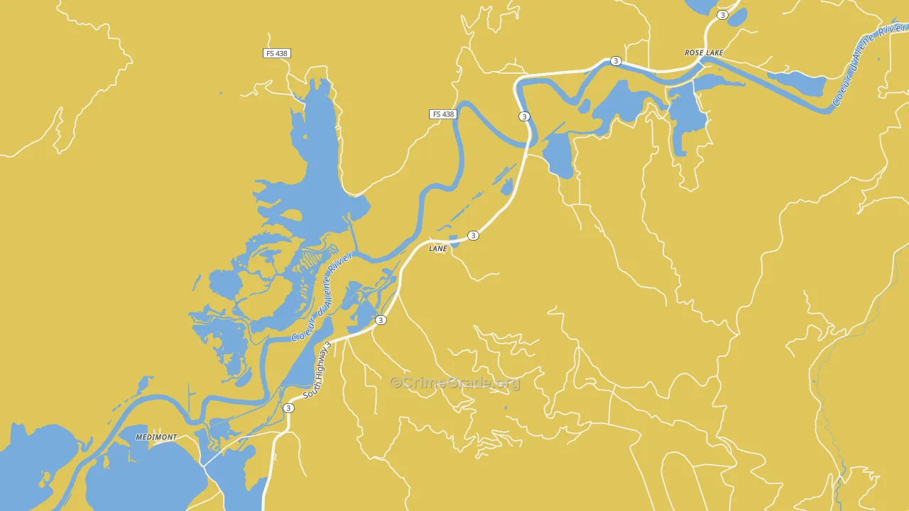 Lane, ID Map of Burglary Rates