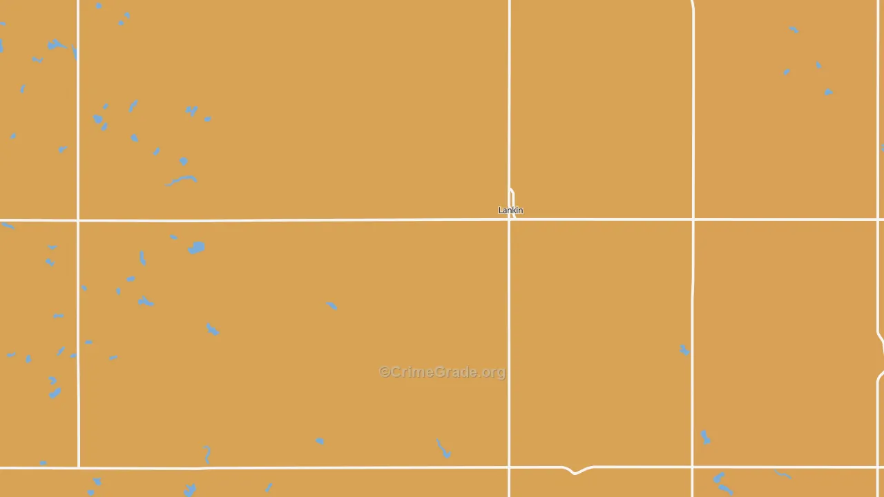 Lankin, ND Map of Burglary Rates