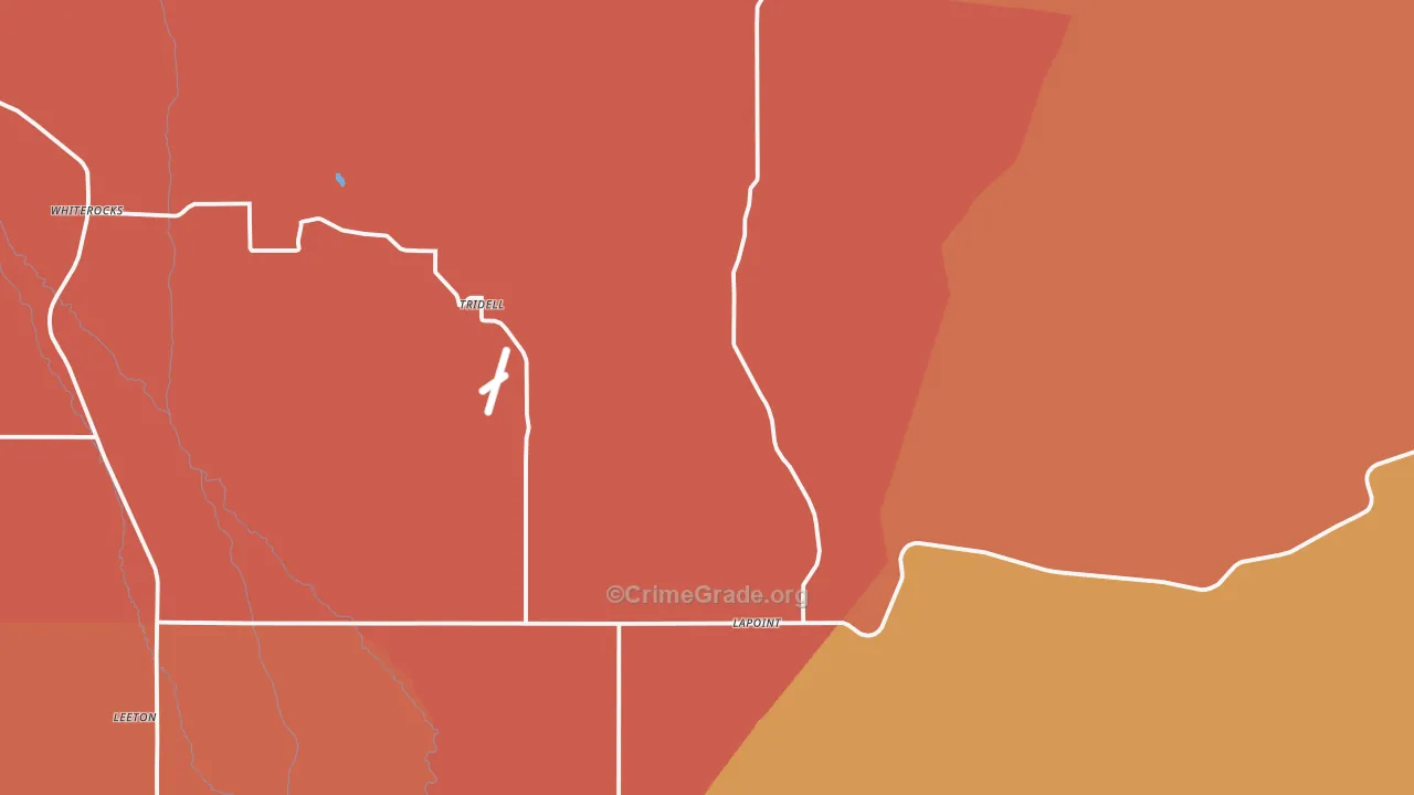 Lapoint, UT Map of Burglary Rates