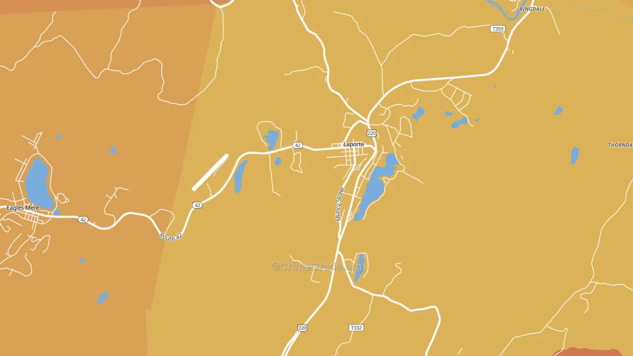 Laporte, PA Map of Burglary Rates