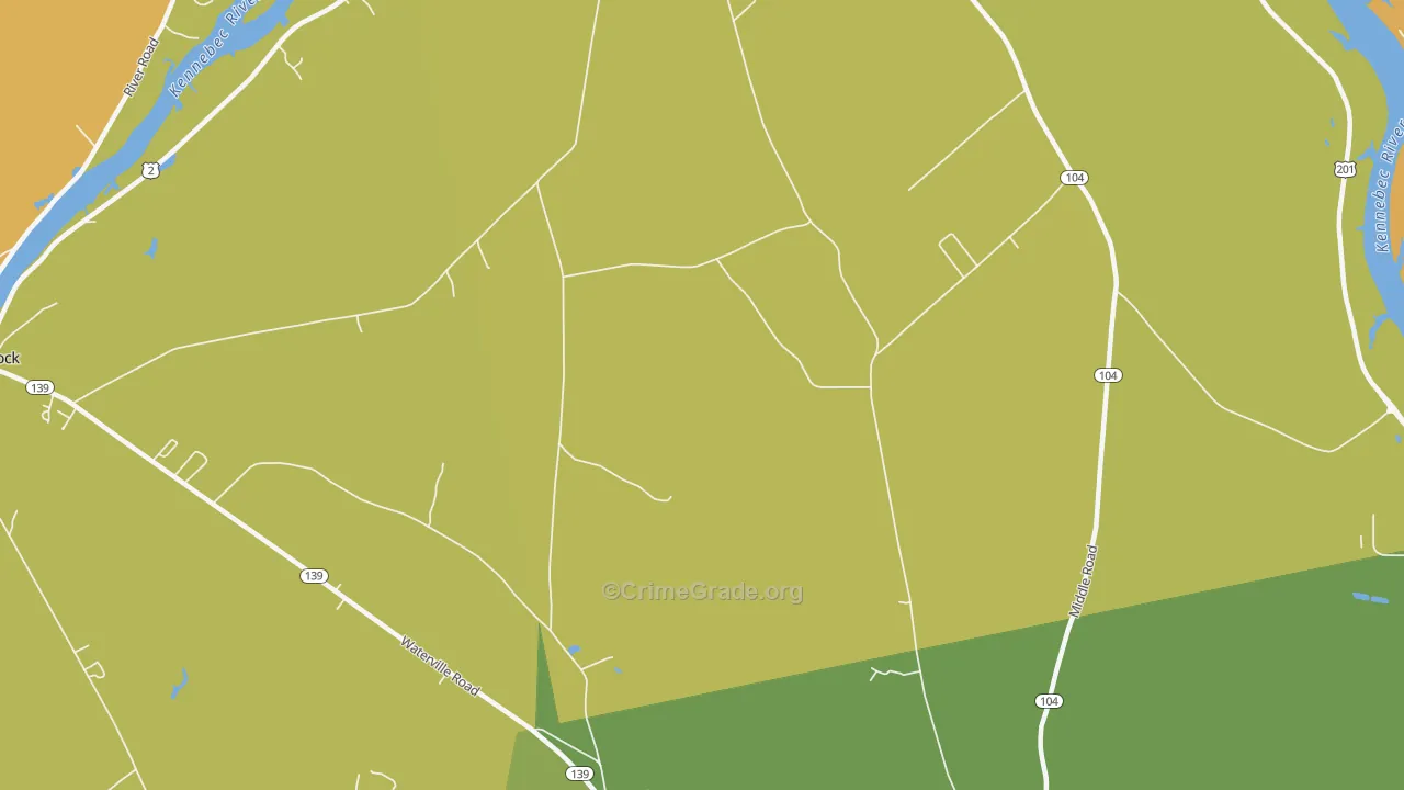Larone, ME Map of Burglary Rates