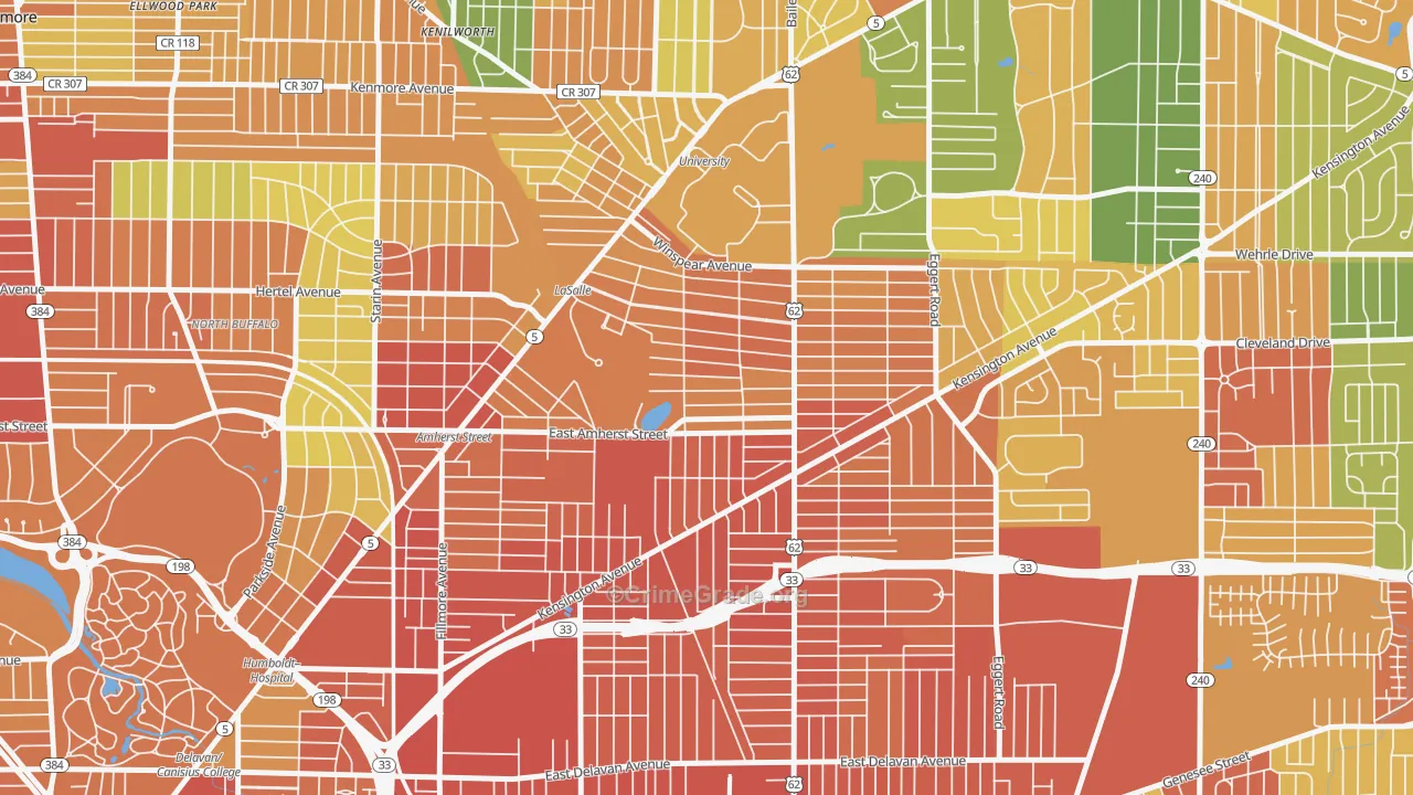 Lasalle, Buffalo, NY Map of Burglary Rates