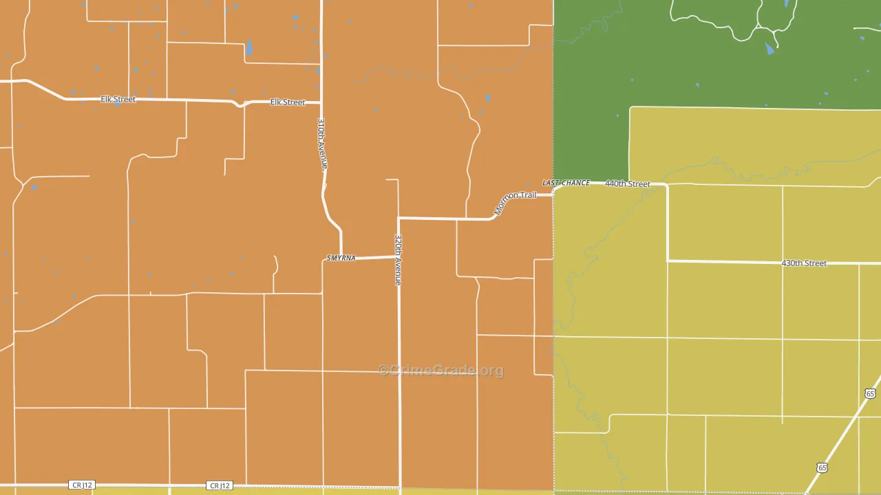 Last Chance, IA Map of Burglary Rates