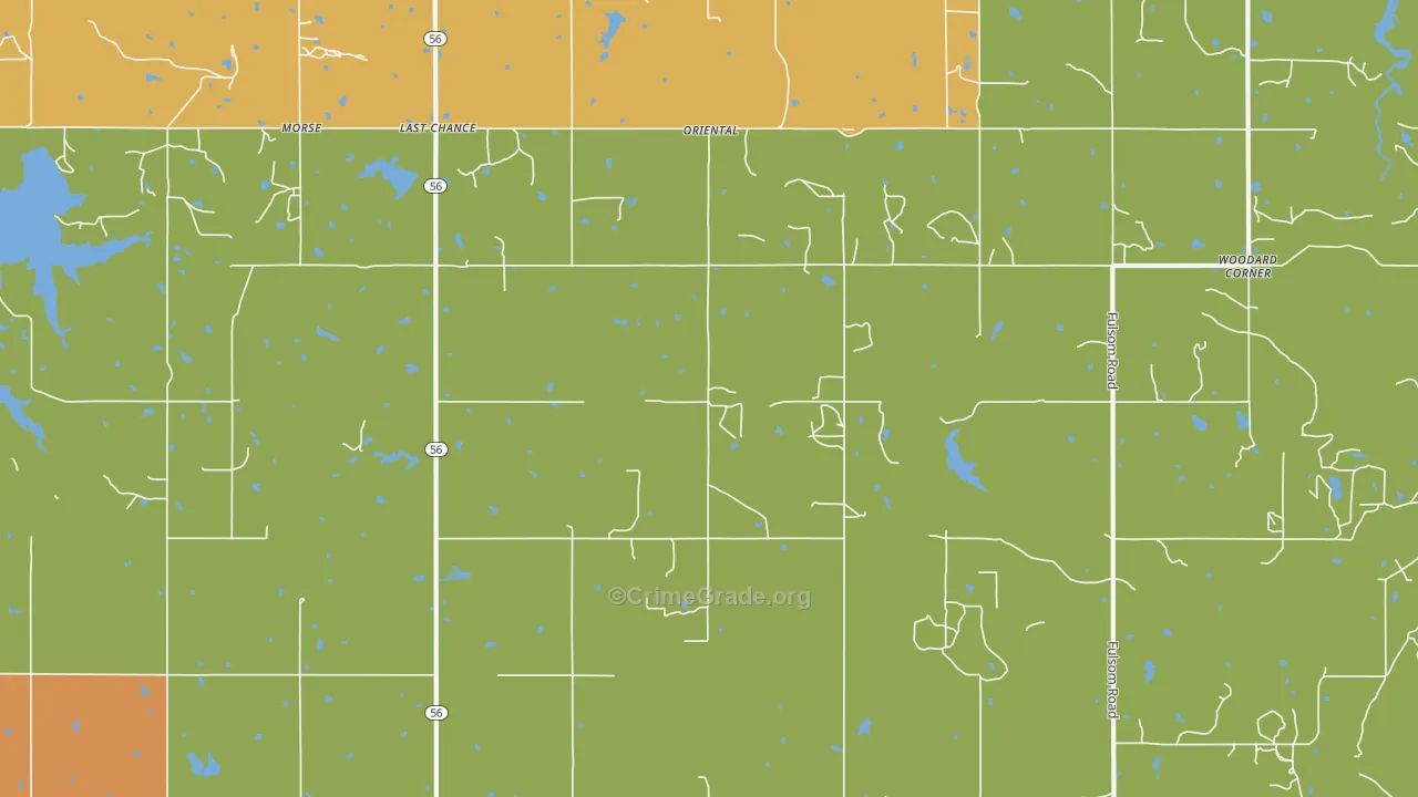 Last Chance, OK Map of Burglary Rates
