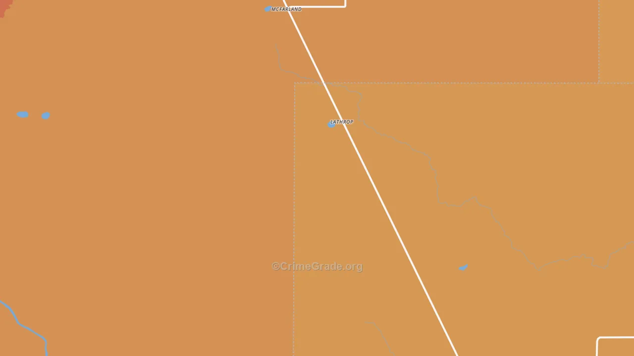Lathrop, MI Map of Burglary Rates