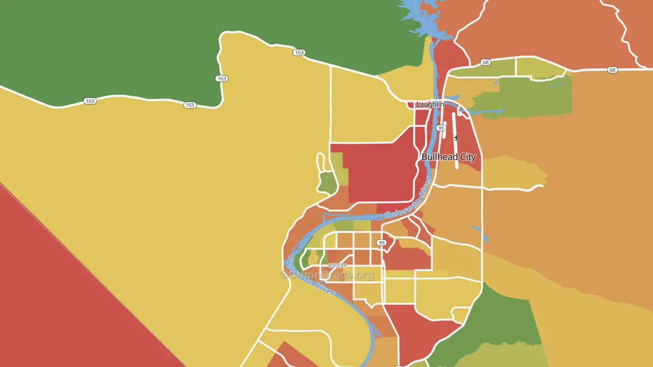 Laughlin, NV Map of Burglary Rates