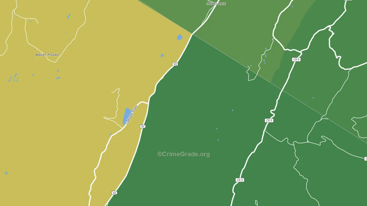 Laurel Dale, WV Map of Burglary Rates