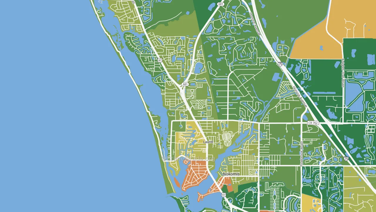 Laurel, FL Map of Burglary Rates