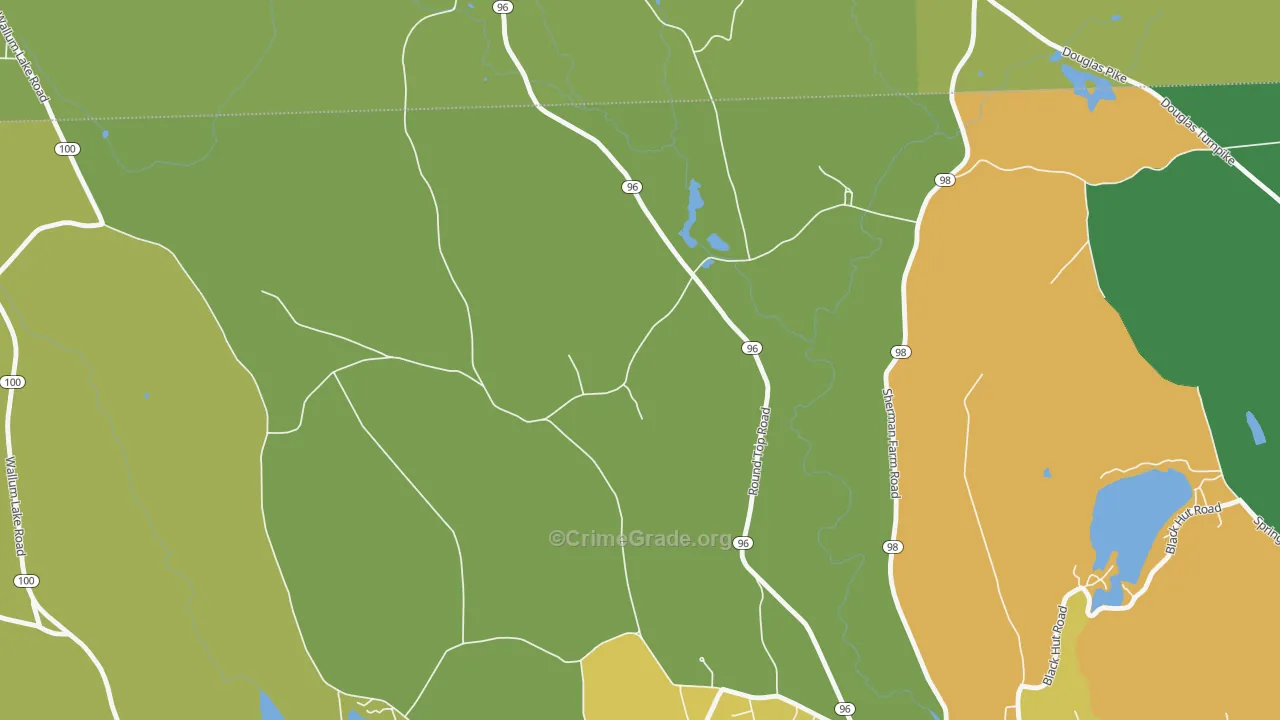 Laurel Hill, RI Map of Burglary Rates