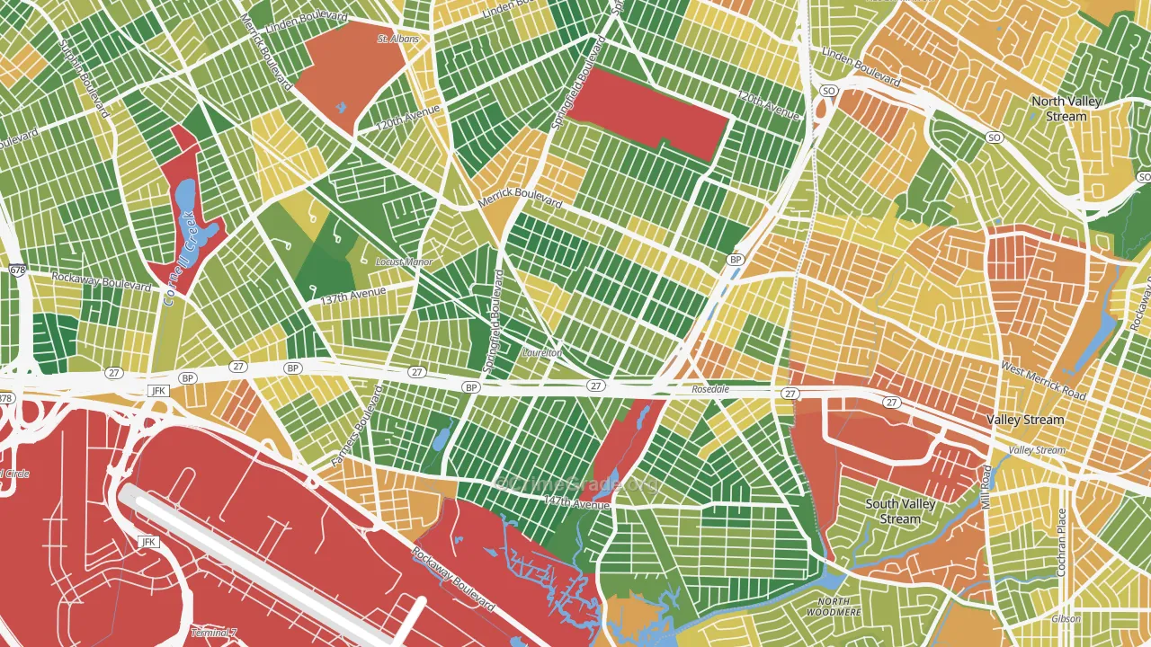 Laurelton, Queens, NY Map of Burglary Rates