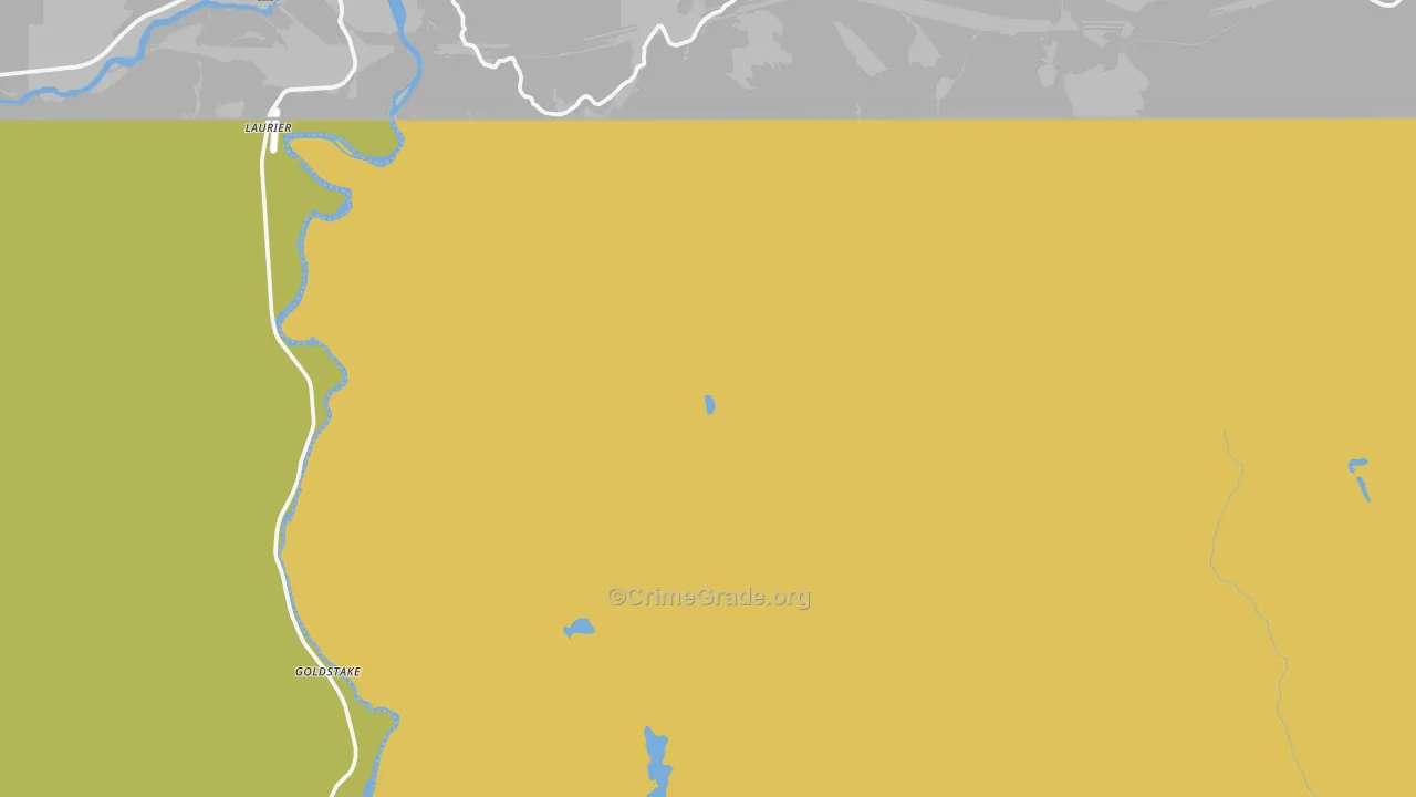 Laurier, WA Map of Burglary Rates
