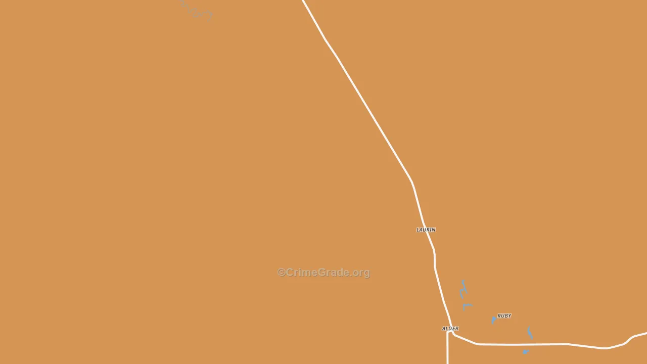 Laurin, MT Map of Burglary Rates