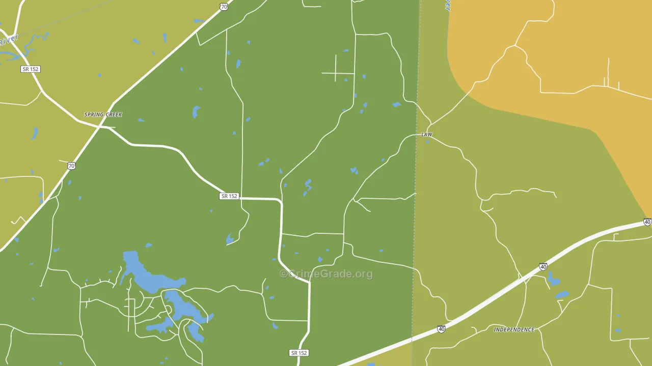 Law, TN Map of Burglary Rates