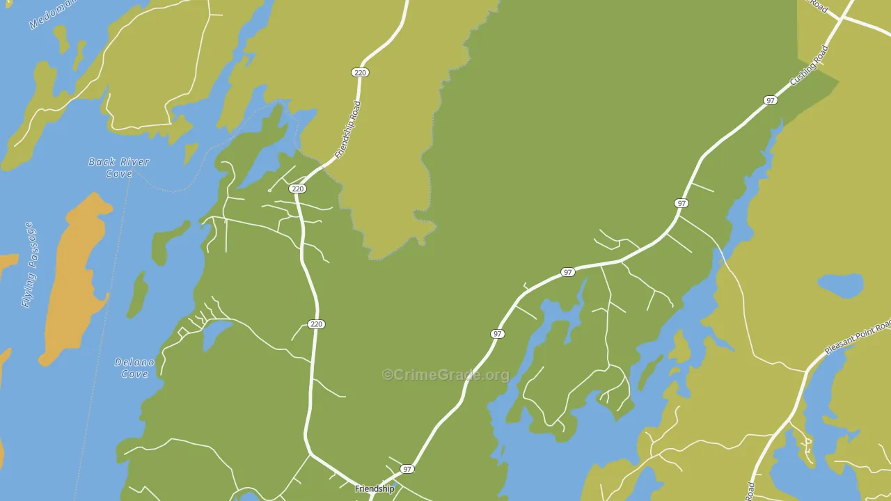 Lawry, ME Map of Burglary Rates
