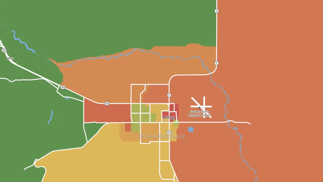 Laws, CA Map of Burglary Rates