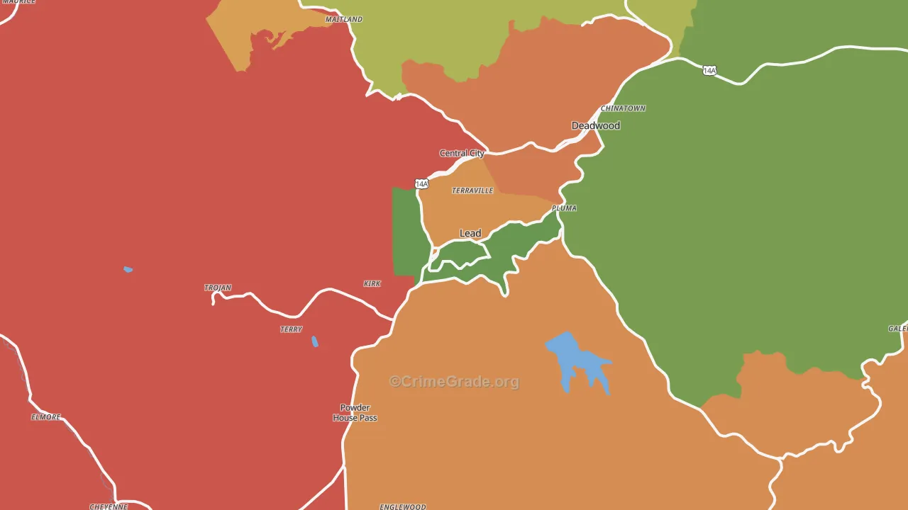 Lead, SD Map of Burglary Rates