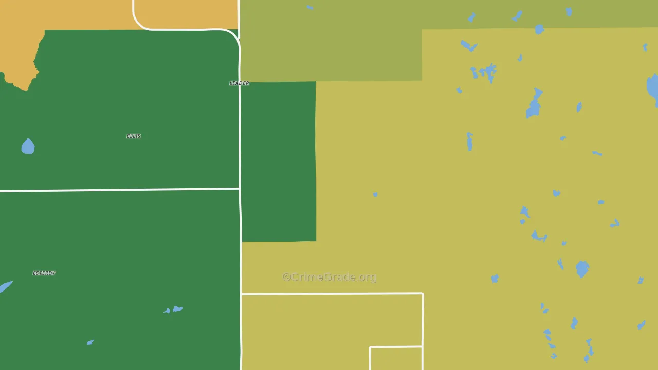 Leader, MN Map of Burglary Rates