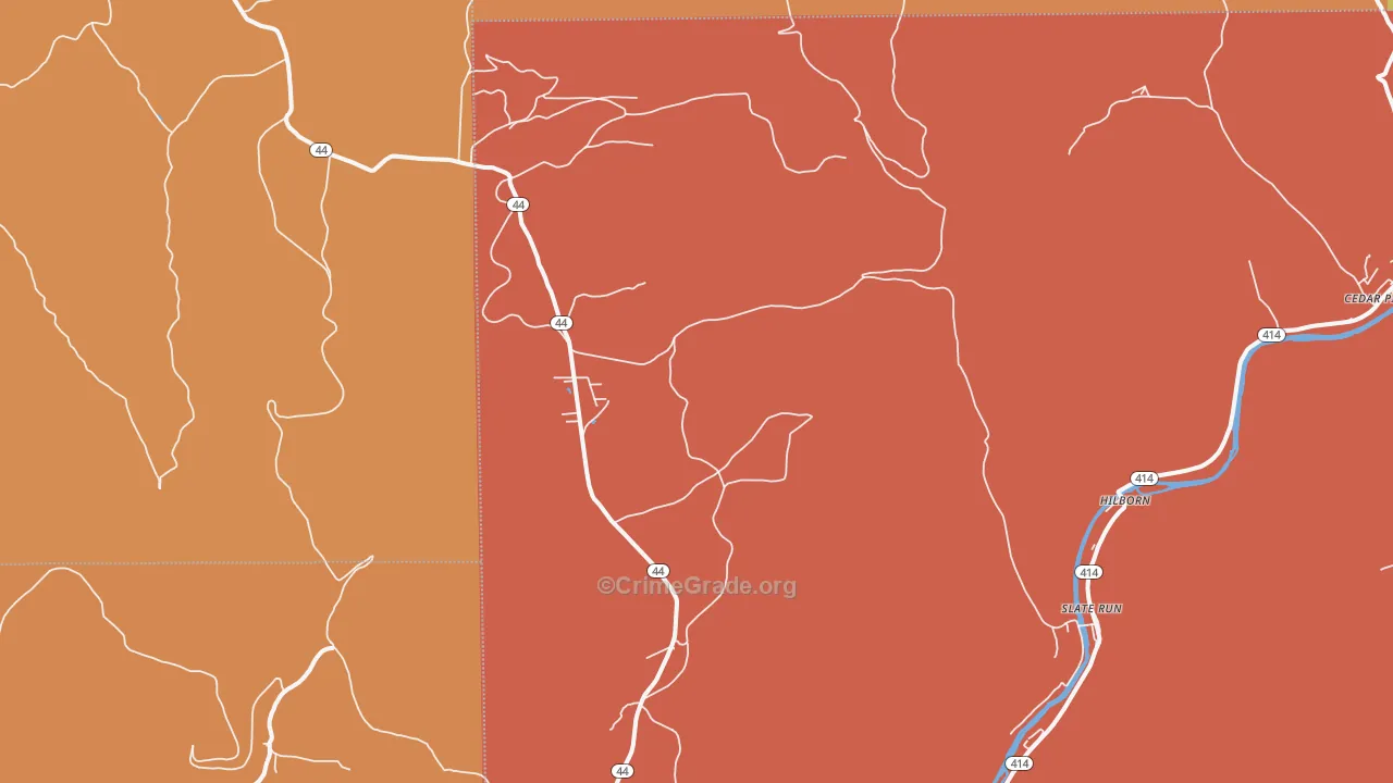 Leetonia, PA Map of Burglary Rates