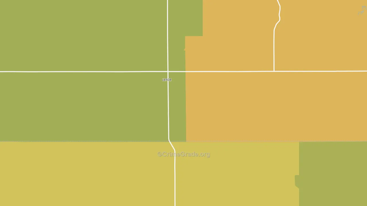 Lefor, ND Map of Burglary Rates