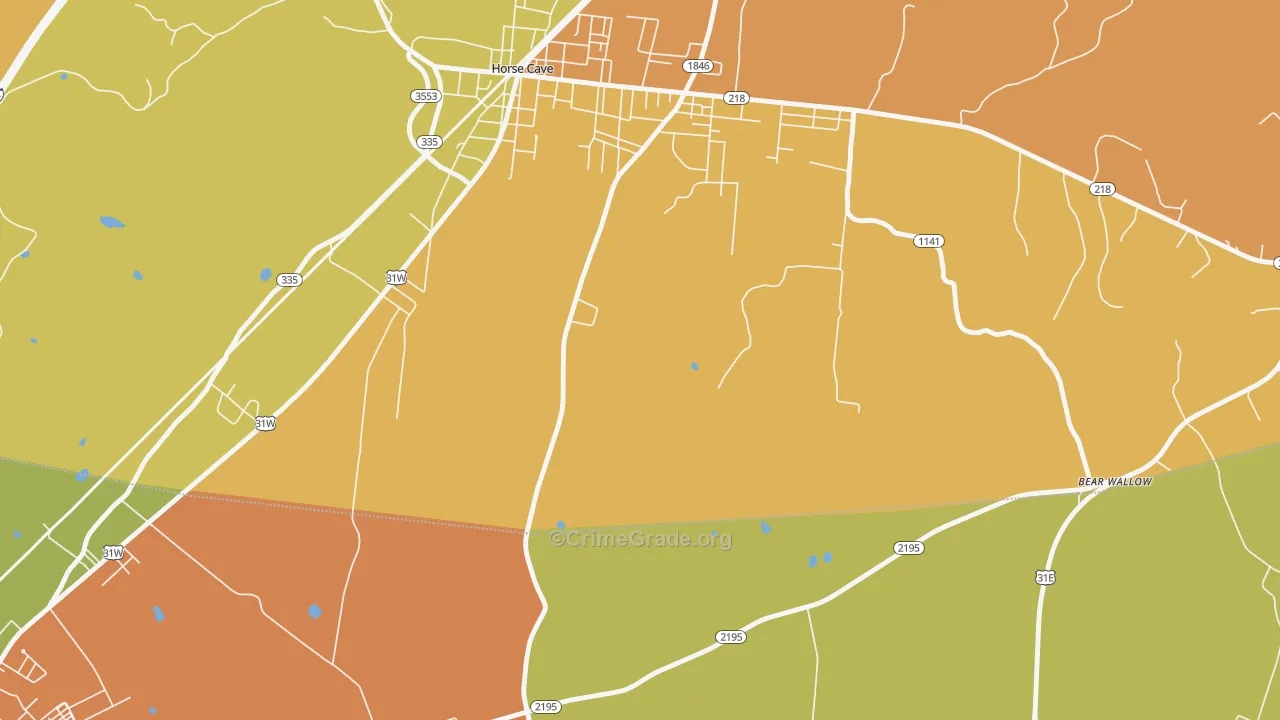 LeGrande, KY Map of Burglary Rates