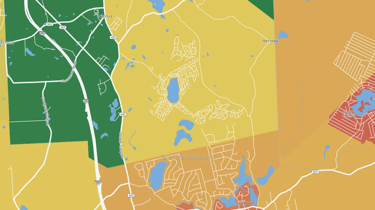 Lehigh, PA Map of Burglary Rates