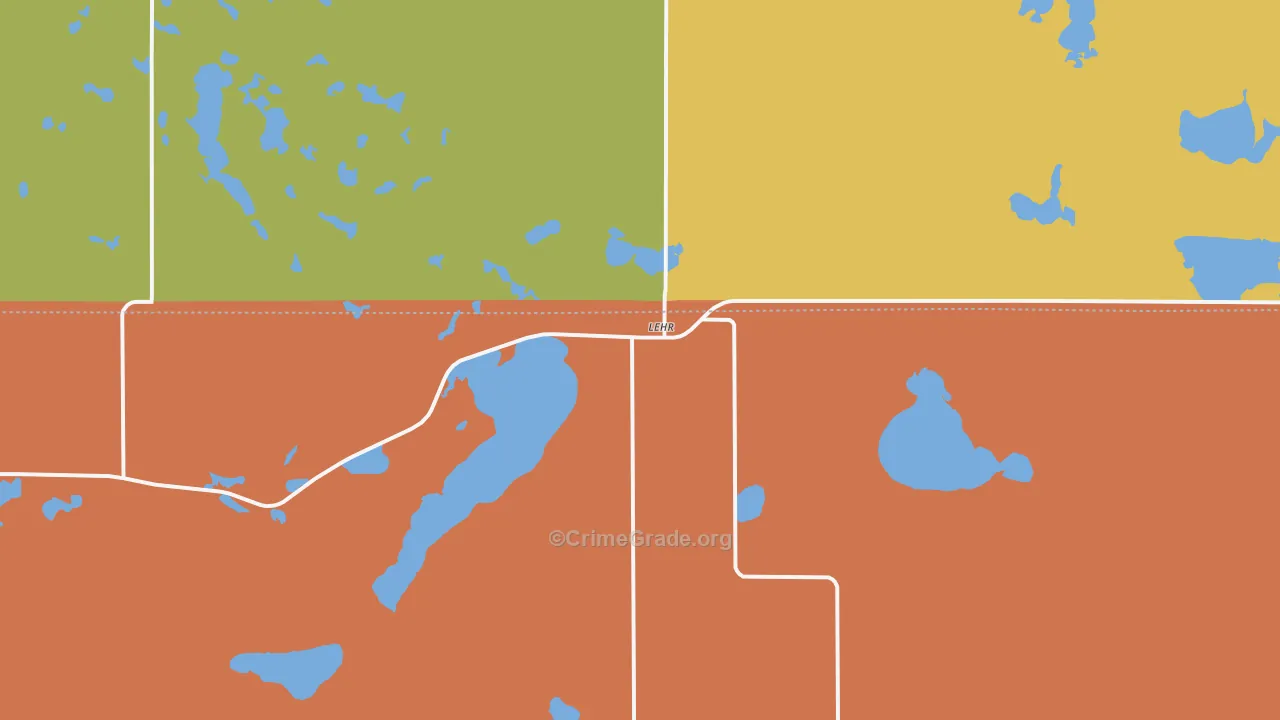 Lehr, ND Map of Burglary Rates