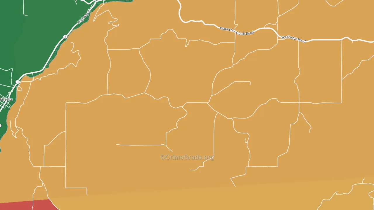 Leland, ID Map of Burglary Rates