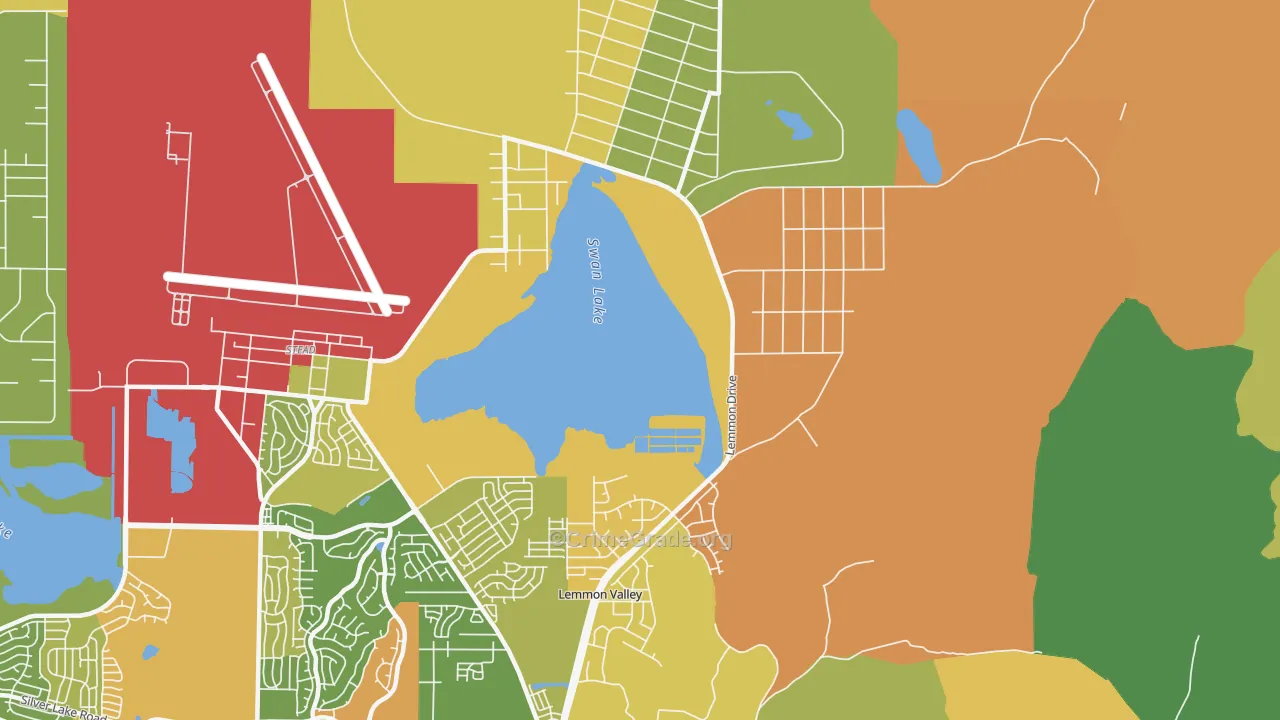 Lemmon Valley, NV Map of Burglary Rates
