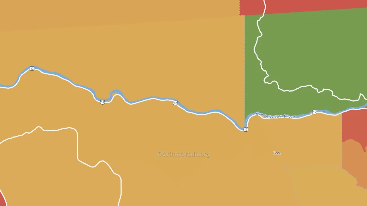 Lenore, ID Map of Burglary Rates