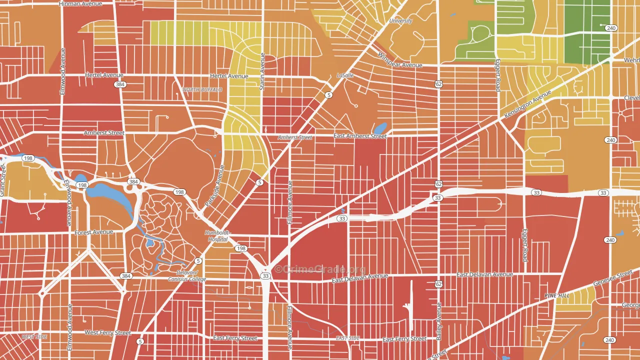 Leroy, Buffalo, NY Map of Burglary Rates