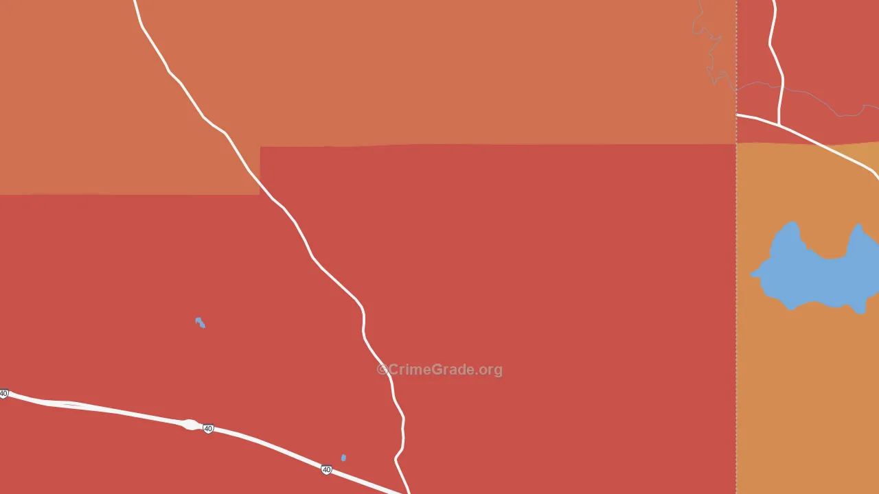 Leupp Corner, AZ Map of Burglary Rates