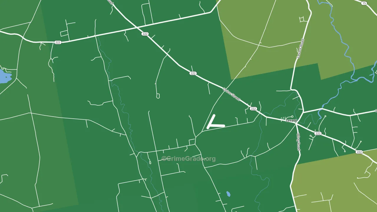 Levant, ME Map of Burglary Rates