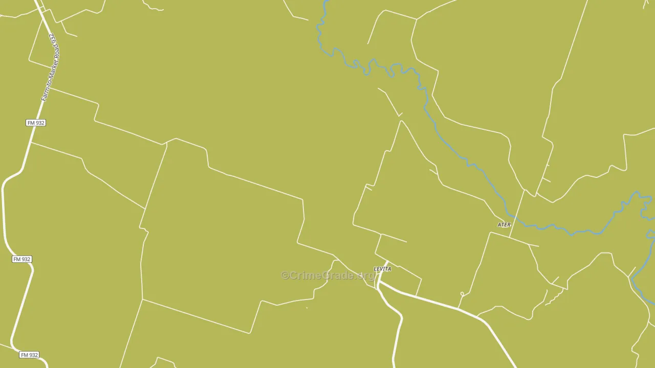 Levita, TX Map of Burglary Rates