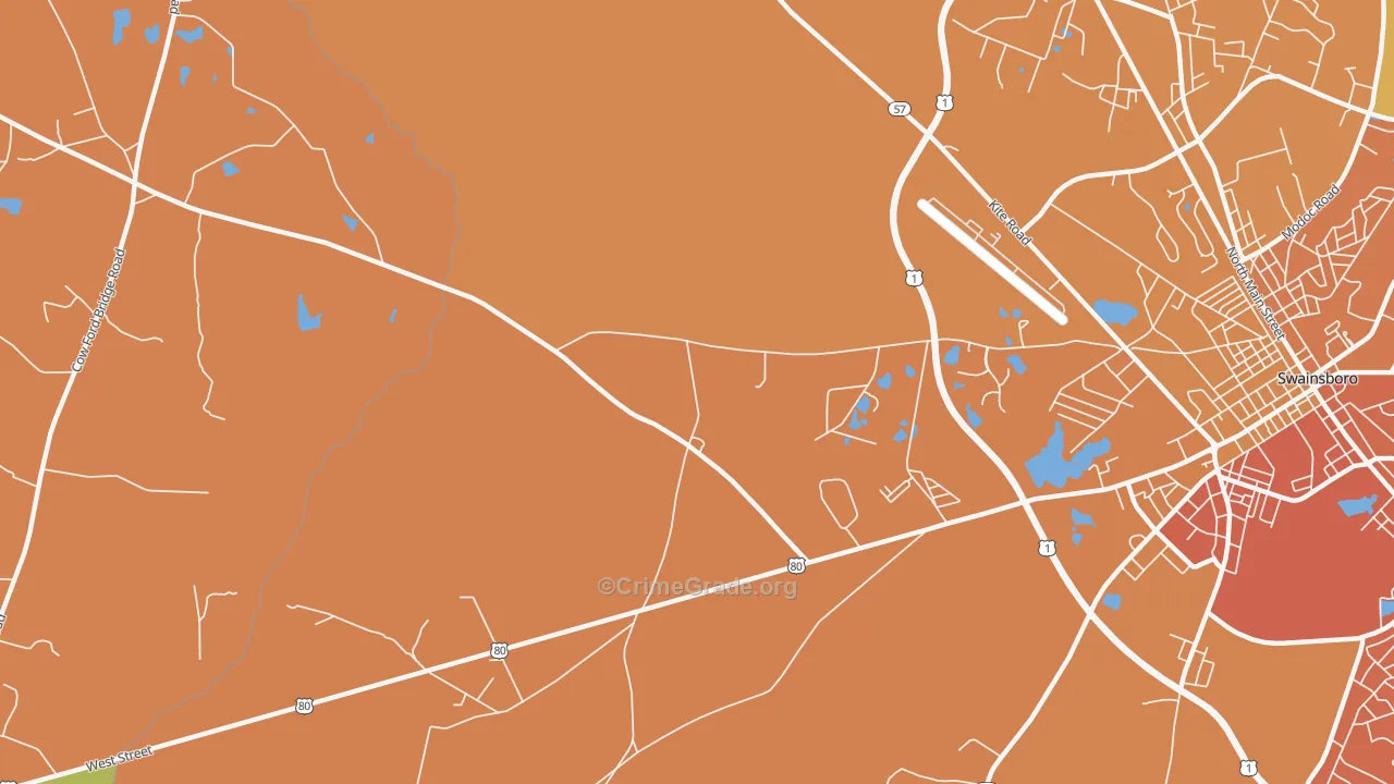 Lexsy, GA Map of Burglary Rates